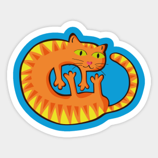 Striped cat Sticker